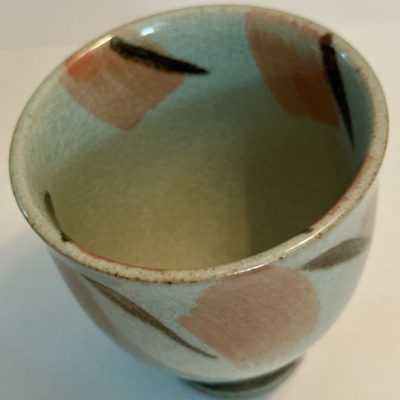 Japanese-Style Ceramic Cups Set of 2 – Unique Gray, Pink & Blue Hand-Painted - Picture 4 of 16
